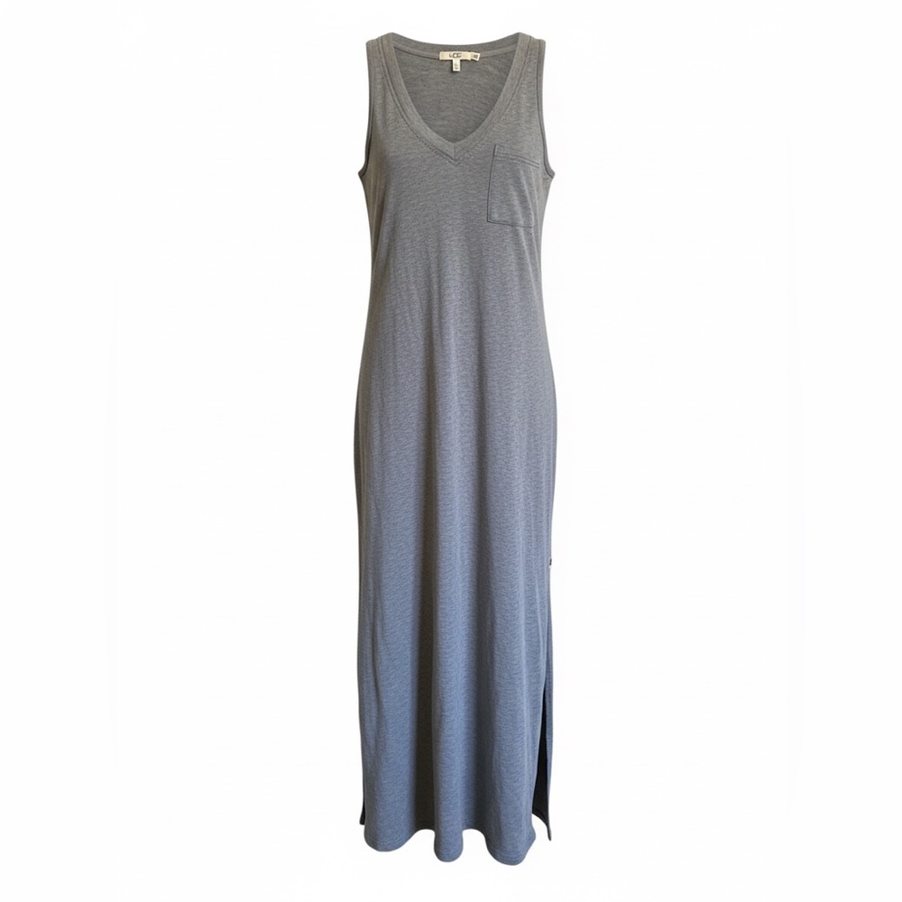 UGG Sleeveless Maxi Dress XS Gray Soft Stretchy Layering Minimalist